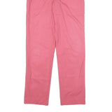 POLO RALPH LAUREN Womens Cotton Blend Pink Regular Straight Trousers W32 L34