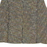 SAG HARBOUR Womens Black & Multicolour Check Blazer Jacket UK 16 Polyester Blend