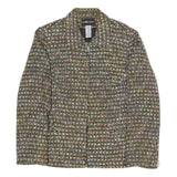 SAG HARBOUR Womens Black & Multicolour Check Blazer Jacket UK 16 Polyester Blend