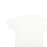 STAFFORD Mens White L Cotton T-Shirt V-Neck Short Sleeve Plain Casual