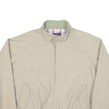 WOOLRICH Mens Beige Cotton Blend Harrington Jacket XL Plain Zip Casual Outerwear
