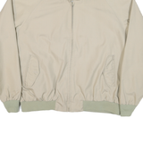 WOOLRICH Mens Beige Cotton Blend Harrington Jacket XL Plain Zip Casual Outerwear