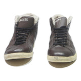 LACOSTE Straightset Mens Dark Brown Synthetic High Top Trainers UK 8 Casual