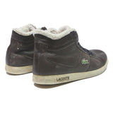 LACOSTE Straightset Mens Dark Brown Synthetic High Top Trainers UK 8 Casual