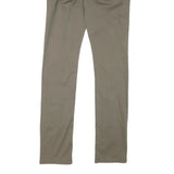 GUESS Mens Slim Fit Beige Cotton Blend Slim Trousers W32 L33 Zip Closure