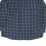GH BASS & CO Mens Blue Green Plaid Shirt XL Button-Down Long Sleeve Cotton Blend