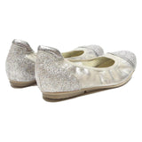 TAMARIS Womens Silver Glitter Ballet Pumps Synthetic UK 6 Lightweight Stylish