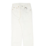 LEVI'S 501 Womens White Regular Straight Denim Jeans W25 L30 Classic Button
