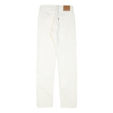 LEVI'S 501 Womens White Regular Straight Denim Jeans W25 L30 Classic Button