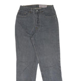 LEVI'S Womens Jeans Grey Regular Straight Denim W26 L30 Classic Cotton Button