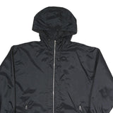 MERYLL JEANS Womens Black & Orange Zip Jacket M Polyester Blend Plain Print