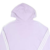 ADIDAS Womens Lilac Hoodie UK 8 Cropped Cotton Blend Sweatshirt