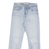 LEVIS Womens Premium Wedgie Regular Fit Straight Denim Light Blue & Light W25