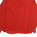 JOSEPHINE Womens Red Bow Tie Blouse Long Sleeve Button Neck M Elegant Top