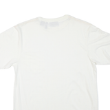 DKNY Mens White Cotton Blend T-Shirt S Short Sleeve Crew Neck Pocket Logo