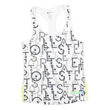 ADIDAS BY STELLA MCCARTNEY Womens White Grey Graphic Racerback XS Sports Vest