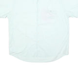 GARRY Mens White Cotton Blend Casual Shirt XL Short Sleeve Button Pocket