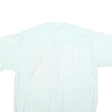 GARRY Mens White Cotton Blend Casual Shirt XL Short Sleeve Button Pocket