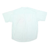 GARRY Mens White Cotton Blend Casual Shirt XL Short Sleeve Button Pocket