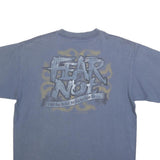 TEEJAYS Mens Blue Fear Not Graphic T-Shirt L Short Sleeve Crew Neck Cotton Blend