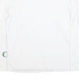 NIKE Mens White Just Do It Oregon Long Sleeve Crew Neck T-Shirt XL Cotton Blend