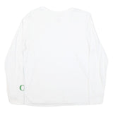 NIKE Mens White Just Do It Oregon Long Sleeve Crew Neck T-Shirt XL Cotton Blend