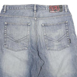 REELL DENIM Mens Shorts Blue XL W34 Distressed Denim Casual