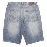 REELL DENIM Mens Shorts Blue XL W34 Distressed Denim Casual