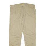 CARHARTT Mens Cotton Blend Beige Regular Straight Fit Trousers W38 L32 Casual