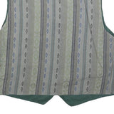 CACHET Mens Blue Green Grey Striped Cotton Blend Button Jacket M Casual Wear