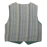 CACHET Mens Blue Green Grey Striped Cotton Blend Button Jacket M Casual Wear