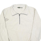GREAT NORTH WEST Mens Cream Plain Polyester Blend Pullover Jumper 2XL Casual