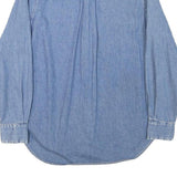 TOMMY HILFIGER Womens Blue Denim Shirt M Button Denim Cotton Blend Long Sleeve