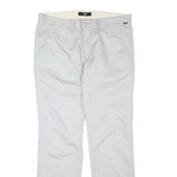 VANS Mens Cotton Blend Light Grey Regular Fit Straight Leg Trousers W38 L34