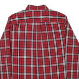 CHAPS Mens Red & Black Checked Shirt XL Classic Cotton Blend Casual Long Sleeve