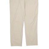 TOMMY HILFIGER Mens Cotton Beige Regular Straight Trousers W36 L31 Classic Zip