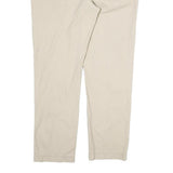 TOMMY HILFIGER Mens Cotton Beige Regular Straight Trousers W36 L31 Classic Zip