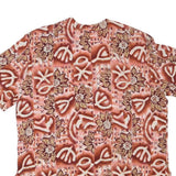 CHRISTIE&JILL Womens Rust Printed Top Short Sleeve Round Neck XL Relaxed Fit