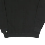 PUMA Womens Black Cotton Blend Crew Neck UK 12 Sweatshirt Logo Patch