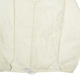 VANS Mens Cream Nylon Button Jacket S Plain Lightweight Casual Outerwear