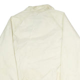 VANS Mens Cream Nylon Button Jacket S Plain Lightweight Casual Outerwear