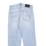 TOMMY HILFIGER Mens Jeans Light Blue Relaxed Straight Denim Rinse W32 L26 Button