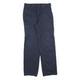 DICKIES Womens Cotton Blend Navy Blue Regular Fit Straight Leg Trousers W32 L32