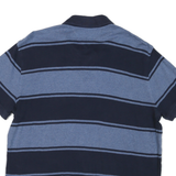 TOMMY HILFIGER Mens Blue & Navy Striped Short Sleeve Polo Shirt M Classic Fit
