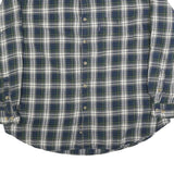 WOOLRICH Mens Blue & Green Check Shirt XL Cotton Blend Classic Button-Down