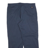 DICKIES Mens Cotton Blend Regular Navy Blue Zip Trousers W40 L30 Workwear Casual