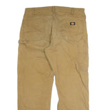 DICKIES Mens Regular Fit Brown Denim Jeans W38 L31 Workwear Button Closure