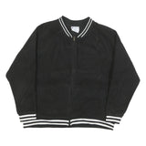 CHAMPION Mens Black Polyester Blend Zip Jacket 2XL Plain Sportswear Casual