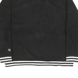 CHAMPION Mens Black Polyester Blend Zip Jacket 2XL Plain Sportswear Casual