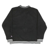 CHAMPION Mens Black Polyester Blend Zip Jacket 2XL Plain Sportswear Casual